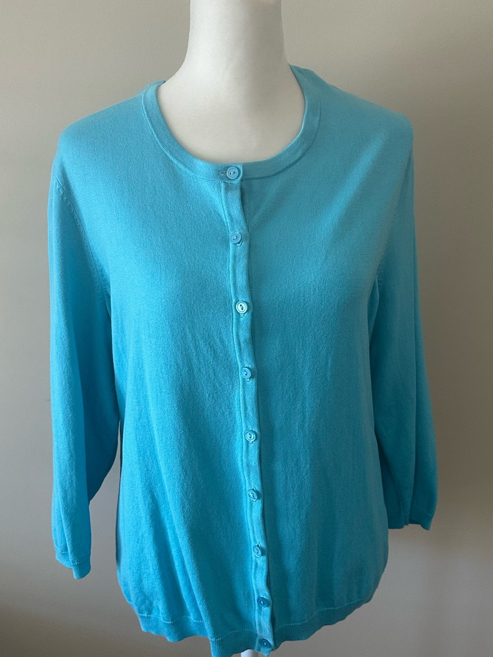 Talbots Turquoise Lightweight Cardigan Sz XL EUC